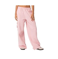 Edikted Women's Wide leg cargo sweatpants