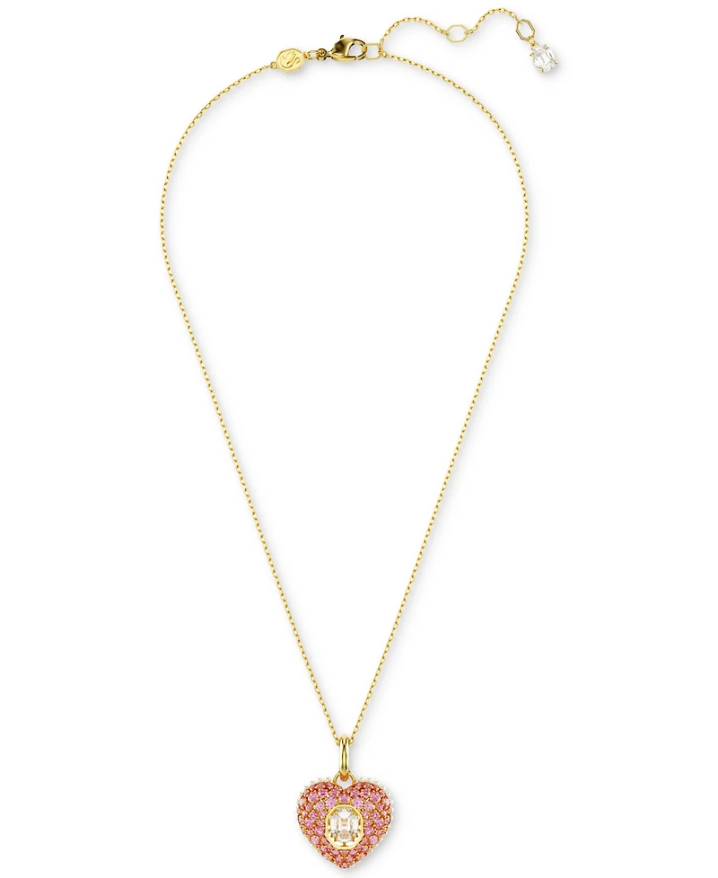 Swarovski Gold-Tone Hyperbola Pendant Octagon Cut Necklace, 15" + 2-3/4" extender