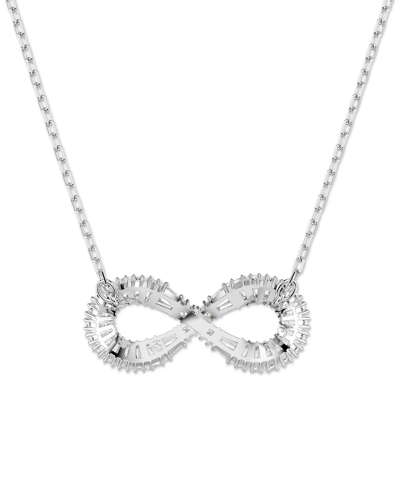 Swarovski Rhodium-Plated Crystal Infinity Pendant Necklace, 15" + 2-3/4" extender