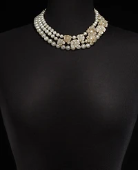 Charter Club Gold-Tone Layered Beaded Necklace, 19" + 2" extender, Created for Macy's