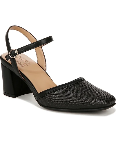 Naturalizer Wave Square Toe Ankle Strap Pumps