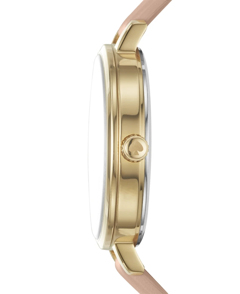 kate spade new york Women's Metro Three-Hand Nude Leather Watch 34mm Gift Set