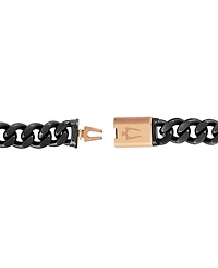 Bulova Gray & Rose Gold-Tone Ip Stainless Steel Link Bracelet