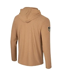 Men's Colosseum Khaki Georgia Bulldogs Oht Military-Inspired Appreciation Cloud Jersey Desert Quarter-Zip Pullover Hoodie