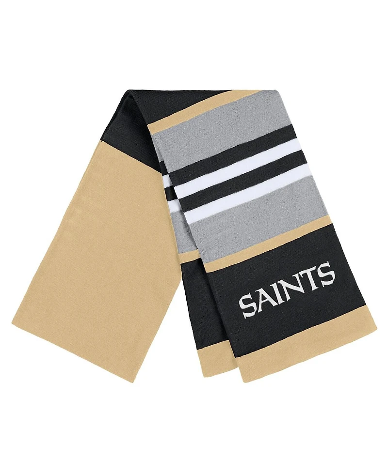 Women's Wear by Erin Andrews New Orleans Saints Stripe Glove and Scarf Set
