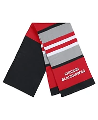 Women's Wear by Erin Andrews Chicago Blackhawks Stripe Glove and Scarf Set