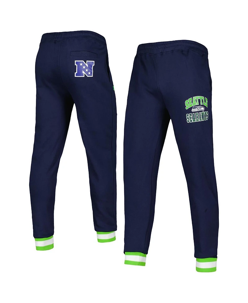 Men's Starter College Navy Seattle Seahawks Blitz Fleece Jogger Pants
