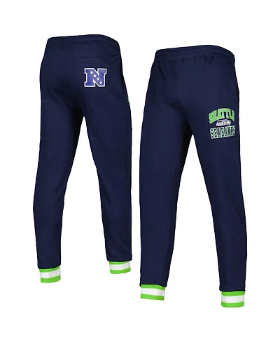 Men's Starter College Navy Seattle Seahawks Blitz Fleece Jogger Pants