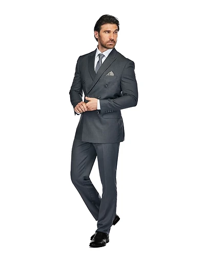 Gino Vitale Men's Slim Fit 2-Piece Double Breasted Suit