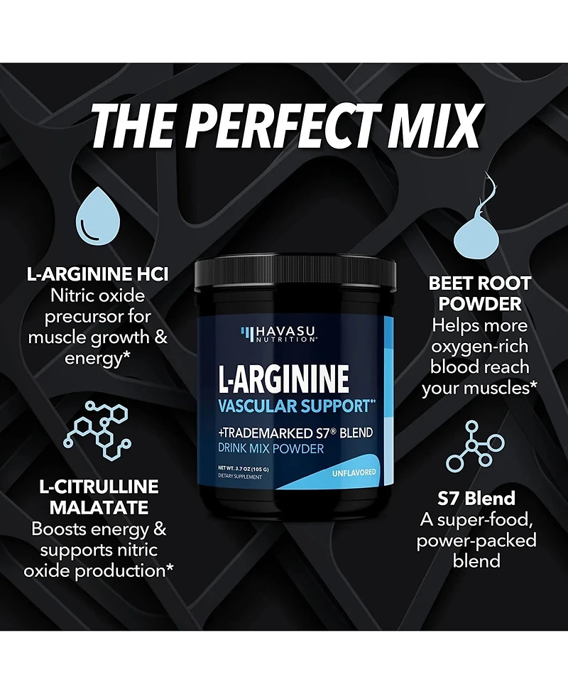 Havasu Nutrition L-Arginine Powder, Unflavored, Havasu Nutrition, 105gm