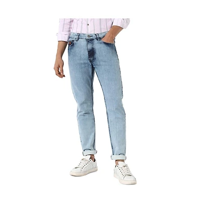Campus Sutra Men's Light-Wash Skinny Fit Denim Jeans