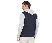 Campus Sutra Men's Grey & Navy Blue Button-Front Jacket With Contrast Detail