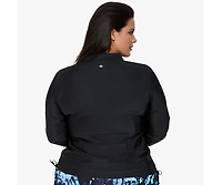 Calypsa Women's Plus Half-Zip Nora Swim Top