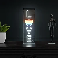 Jonathan Y Love Contemporary Glam Acrylic Box Usb Operated Led Neon Light