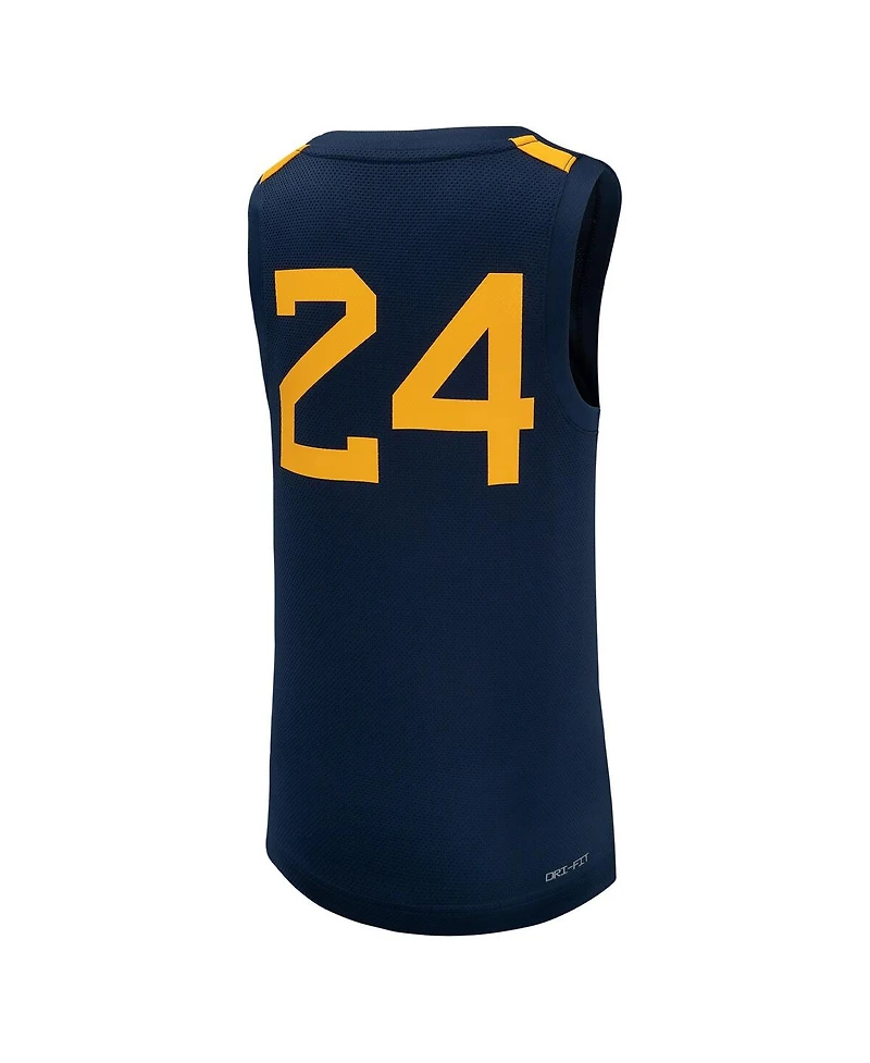 Big Boys Nike #24 Navy West Virginia Mountaineers Team Replica Basketball Jersey