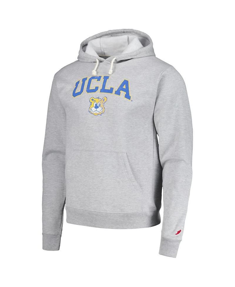 Men's League Collegiate Wear Heather Gray Distressed Ucla Bruins Tall Arch Essential Pullover Hoodie