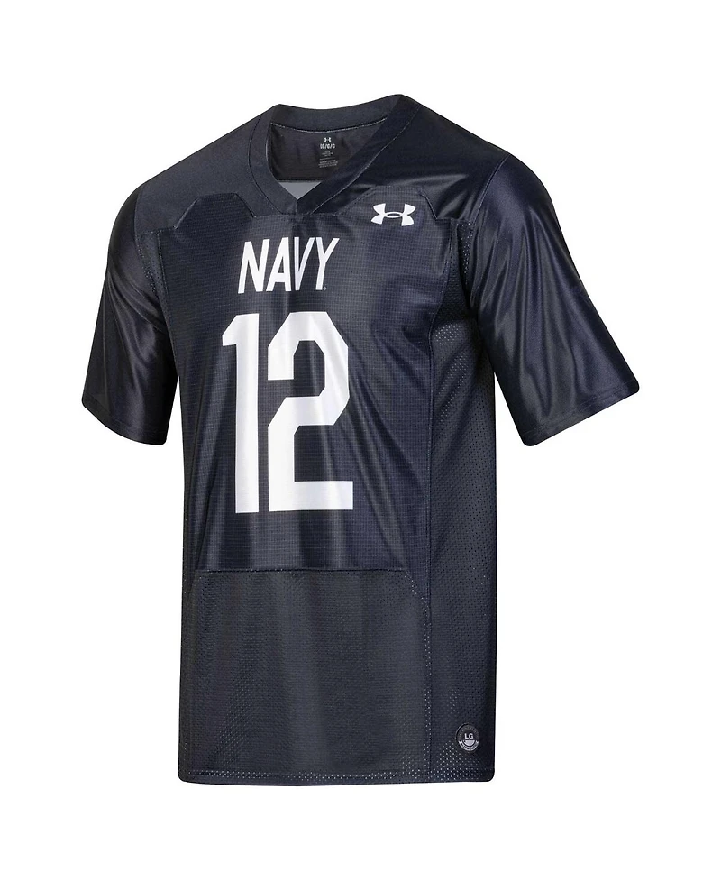 Men's Under Armour #12 Navy Navy Midshipmen Silent Service Replica Football Jersey