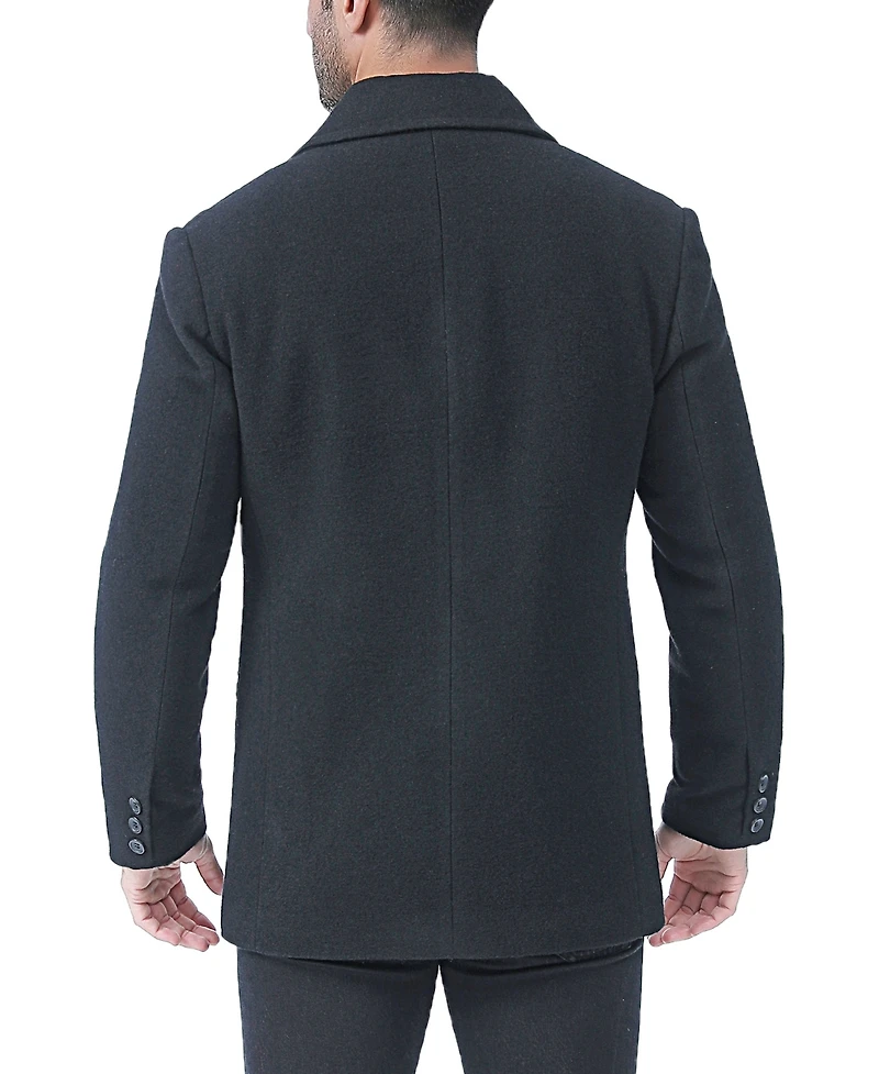 Bgsd Men Hugh Wool Blend Pea Coat - Big and Tall