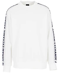 A|X Armani Exchange Men's Jacquard Logo Sleeve Crewneck Sweatshirt