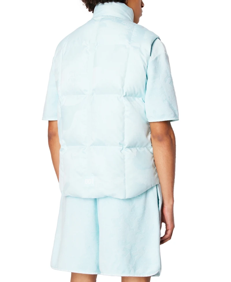 A|X Armani Exchange Men's Camo Printed Zip Front Puffer Vest