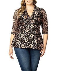Kiyonna Plus Luxe Lace Top