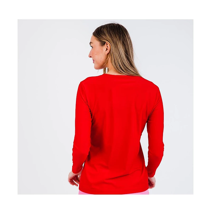 Calypsa Women's Raglan Color Block Rash Guard