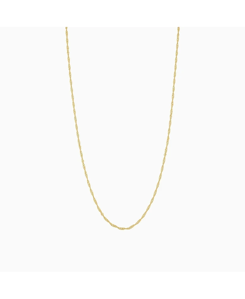 Sterling Silver 18k Gold Plated Ashley Basic Chain Necklace