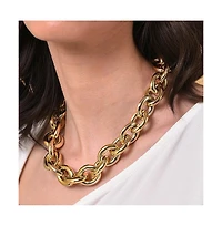 Sohi Women's Gold Metallic Chain-link Necklace