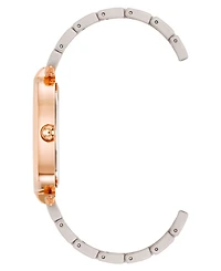 Anne Klein Women's Quartz Taupe Ceramic Link Bracelet Watch, 36mm