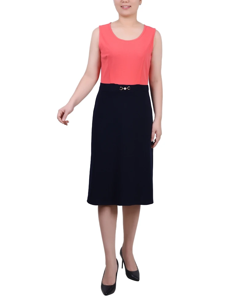 Ny Collection Women's 3/4 Sleeve Dress, 2 Piece Set