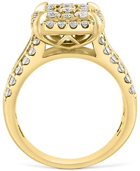 Effy Certified Diamond Emerald Shaped Halo Cluster Ring (1-5/8 ct. t.w.) in 14k Gold