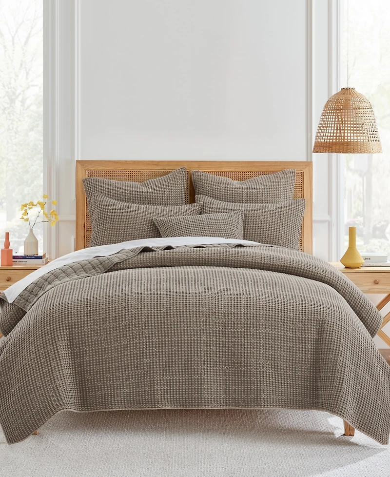 Levtex Mills Waffle Textured 3-Pc. Quilt Set, Full/Queen