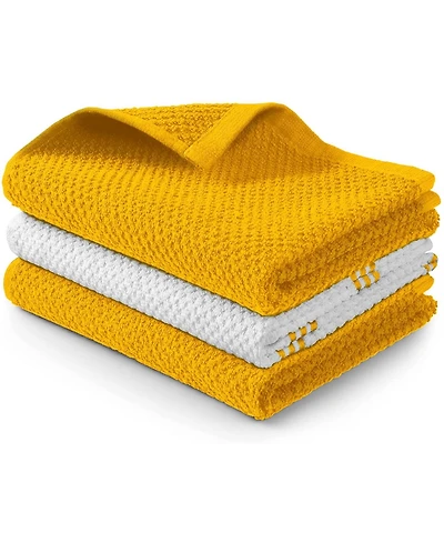 3 Pack Absorbent Kitchen Towels Cotton 15x25 Inch