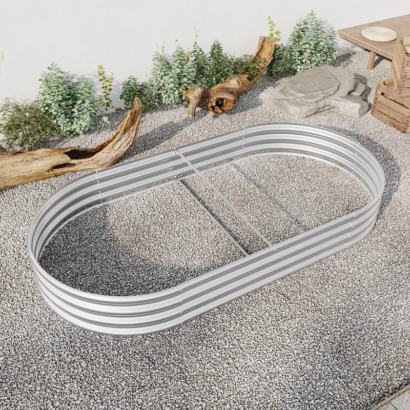 Streamdale Large Metal Oval Raised Garden Bed