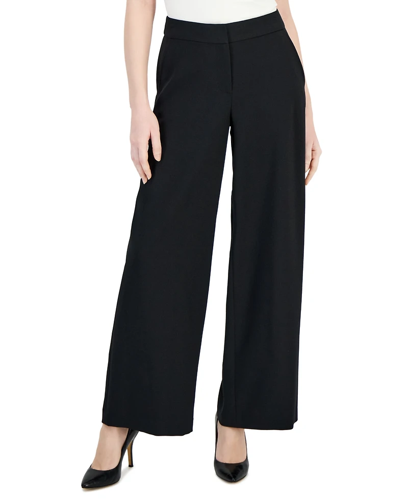 Tahari Asl Women's Mid-Rise Wide Leg Pants