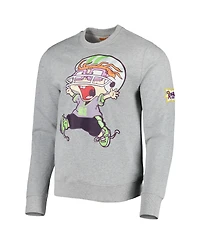 Men's and Women's Freeze Max Heather Gray Rugrats Chuckie Runaway Football Pullover Sweatshirt