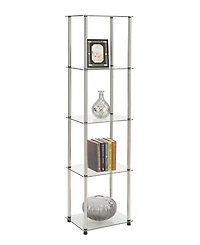 Convenience Concepts 15.75" Glass Designs2Go Classic 5 Tier Tower