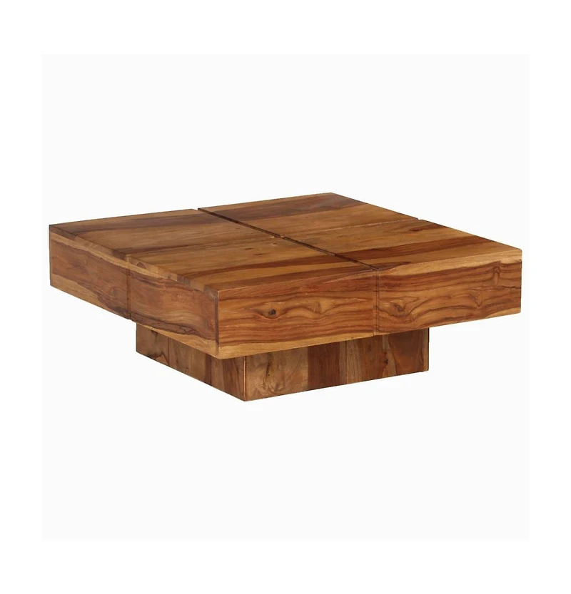 Coffee Table 31.5"x31.5"x11.8" Solid Wood Acacia