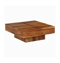Coffee Table 31.5"x31.5"x11.8" Solid Wood Acacia