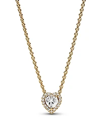 Pandora Timeless Sparkling Cubic Zirconia Heart Collier Necklace