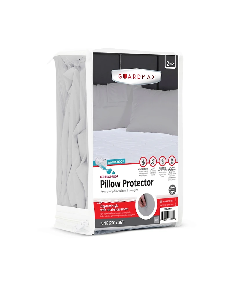 Guardmax King Waterproof Pillow Protector with Zipper ( Pack