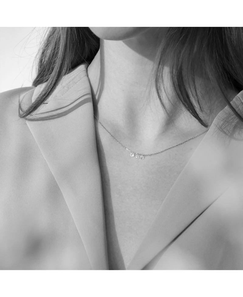 Sterling Silver Emmeline Three Charms Necklace – Sun-Kissed Style, Everyday Sparkle