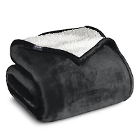 Bare Home Fleece Sherpa Blanket, Full/Queen