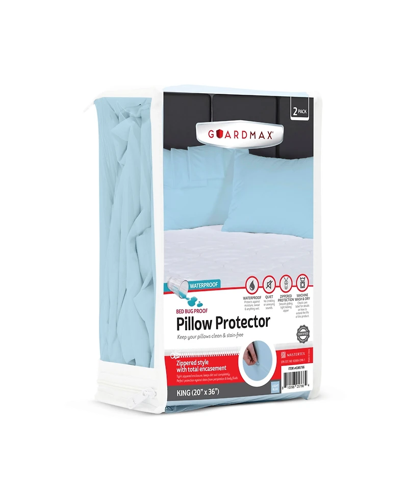 Guardmax King Waterproof Pillow Protector with Zipper ( Pack