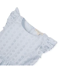 Hope & Henry Toddler Girls Flutter Sleeve Tiered Eyelet Dress