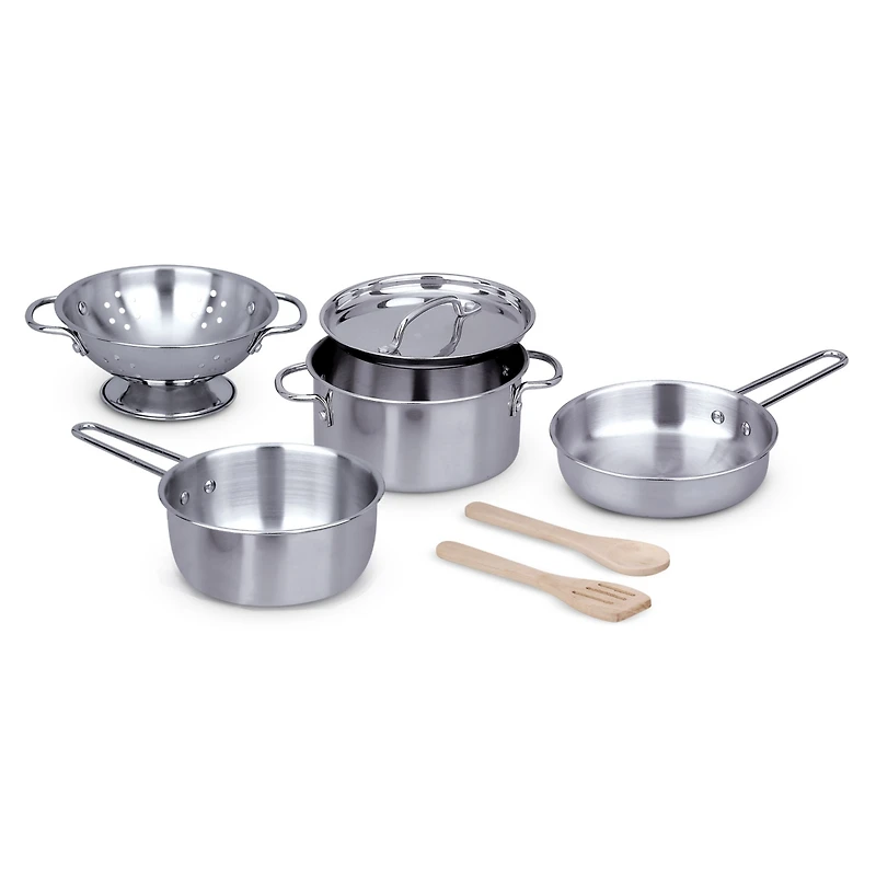 Melissa and Doug Kids' 8-Piece Pots & Pans Play Set
