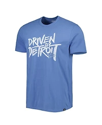 Men's '47 Brand Blue Distressed Detroit Lions Driven by Detroit T-shirt