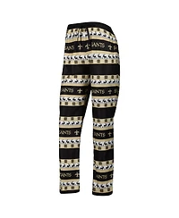 Women's Foco Black New Orleans Saints Holiday Ugly Pajama Set