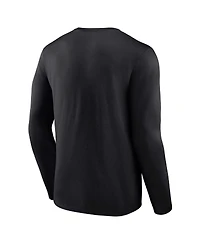 Men's Fanatics Black Vegas Golden Knights Covert Long Sleeve T-shirt