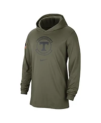 Men's Nike Olive Tennessee Volunteers Military-Inspired Pack Long Sleeve Hoodie T-shirt